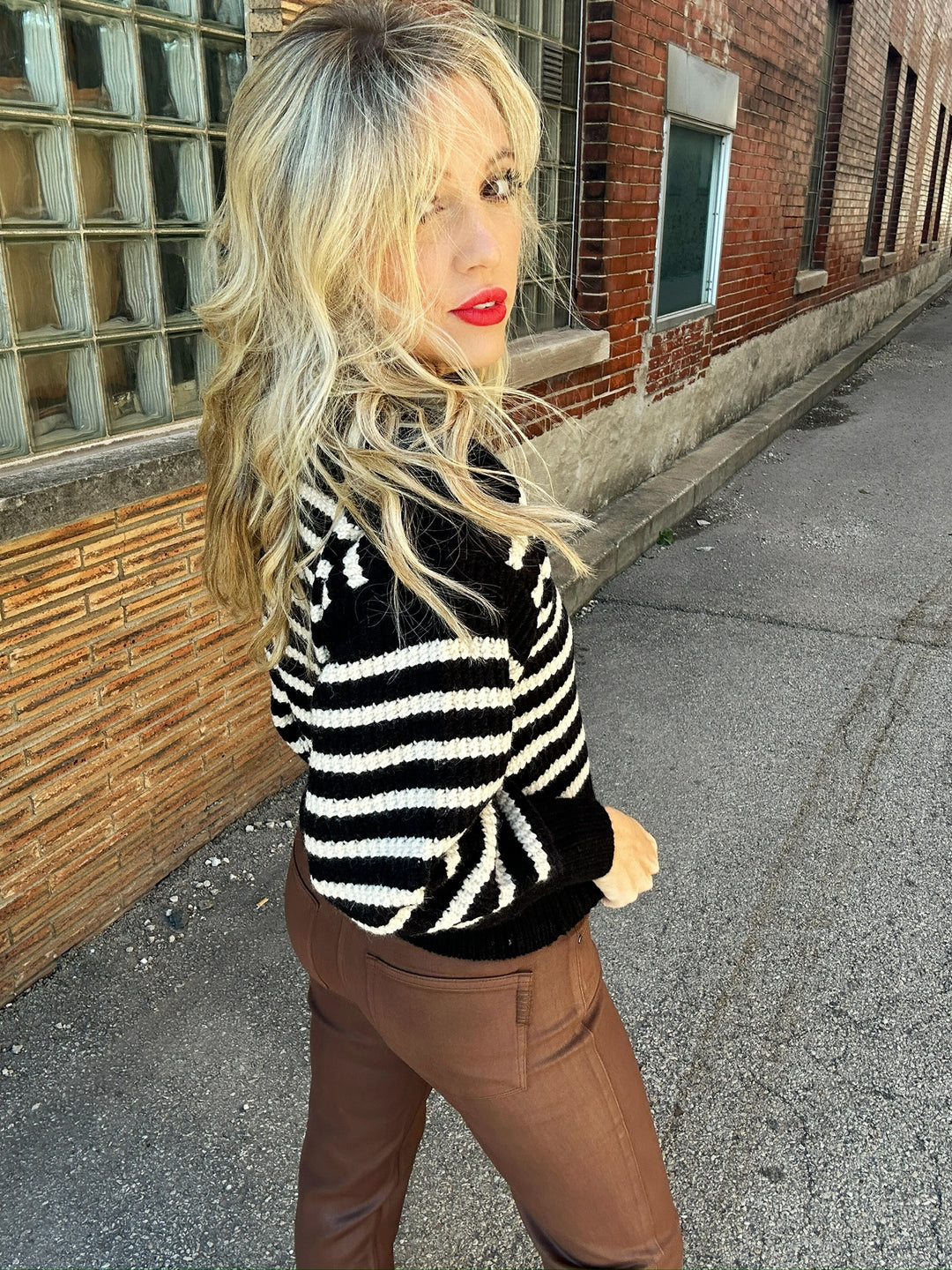LUCCA Stripe Season Sweater