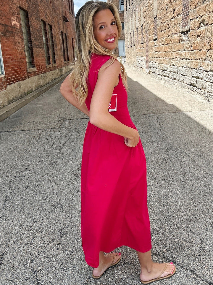 SPANXsmooth Jersey High Neck Midi Dress