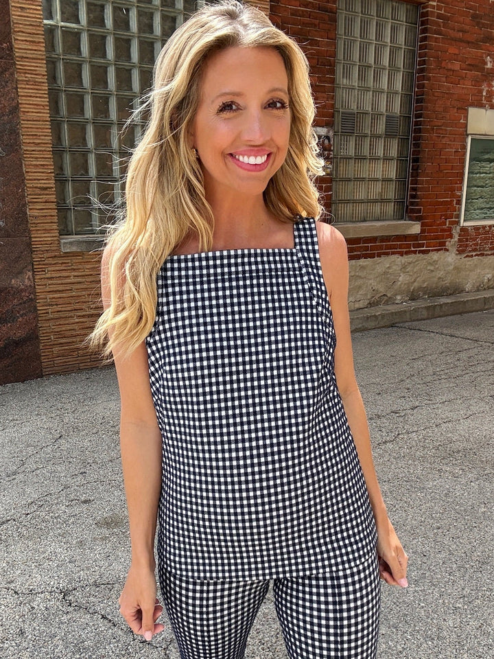 Spanx Ponte Jacquard Square Neck Tank