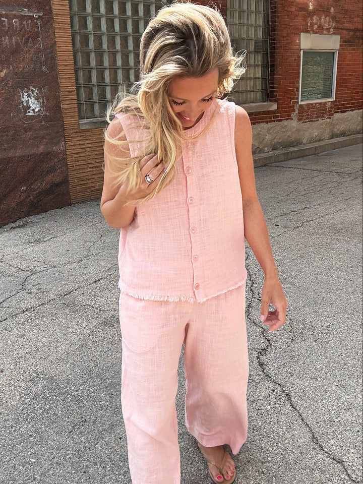 Bobi Effortless Days Cropped Faux Fly Pant
