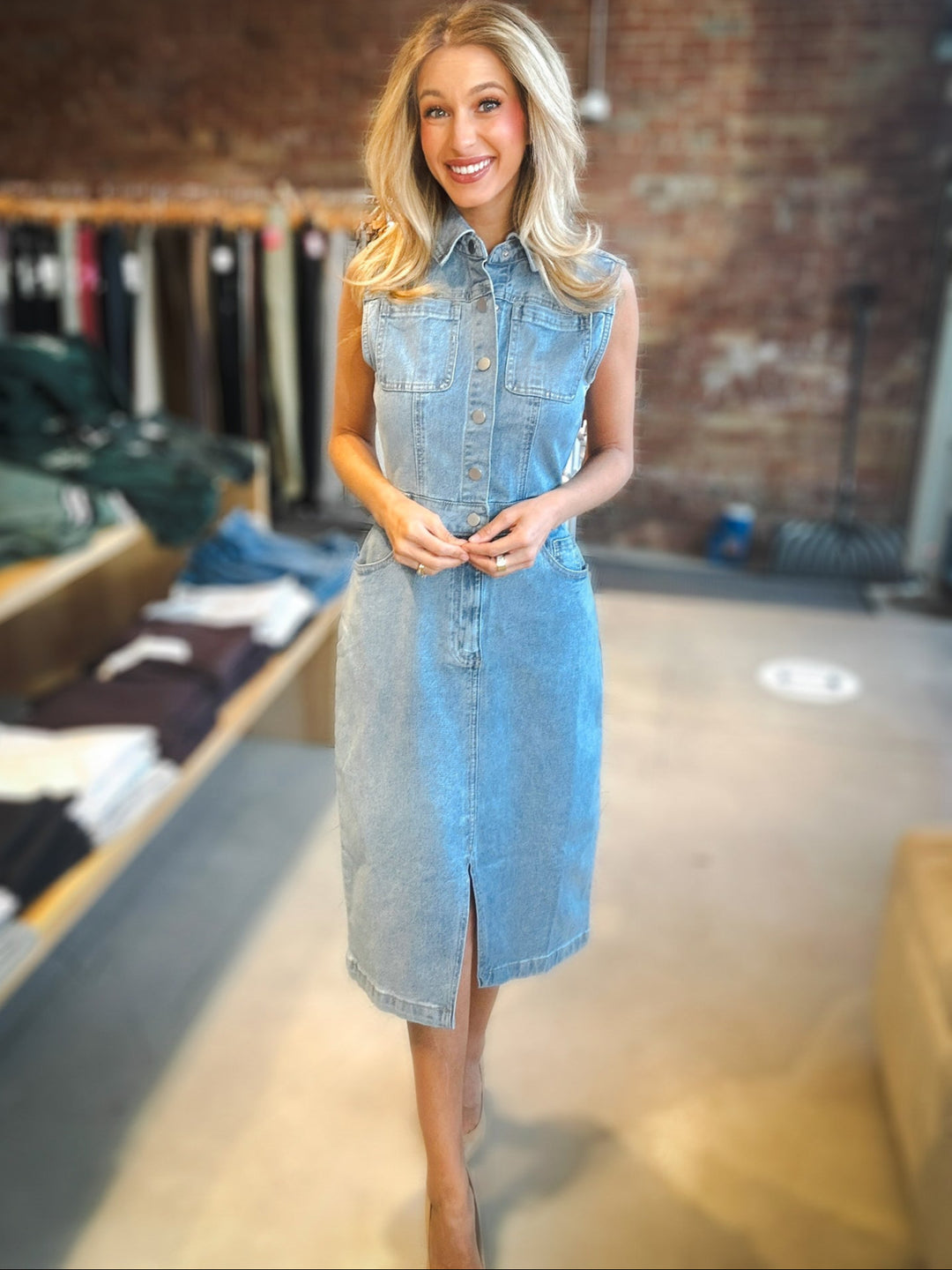 Dear John Trish Denim Dress Xs / Oasis Dear John Trish Denim Dress Xs / Oasis