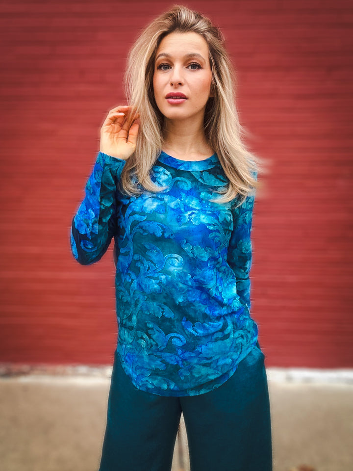 Karen Kane Bold in Blue Top