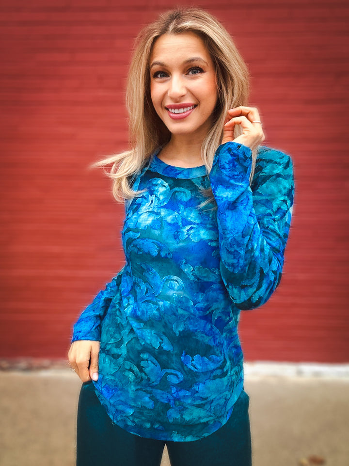 Karen Kane Bold in Blue Top