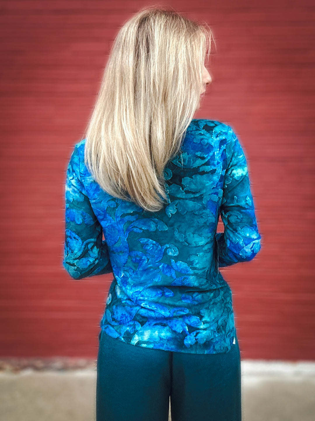 Karen Kane Bold in Blue Top