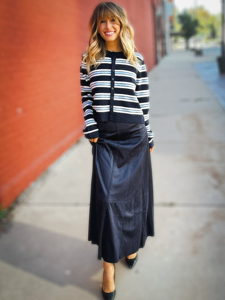Karen Kane Effortlessly Polished Faux Suede Midi Skirt
