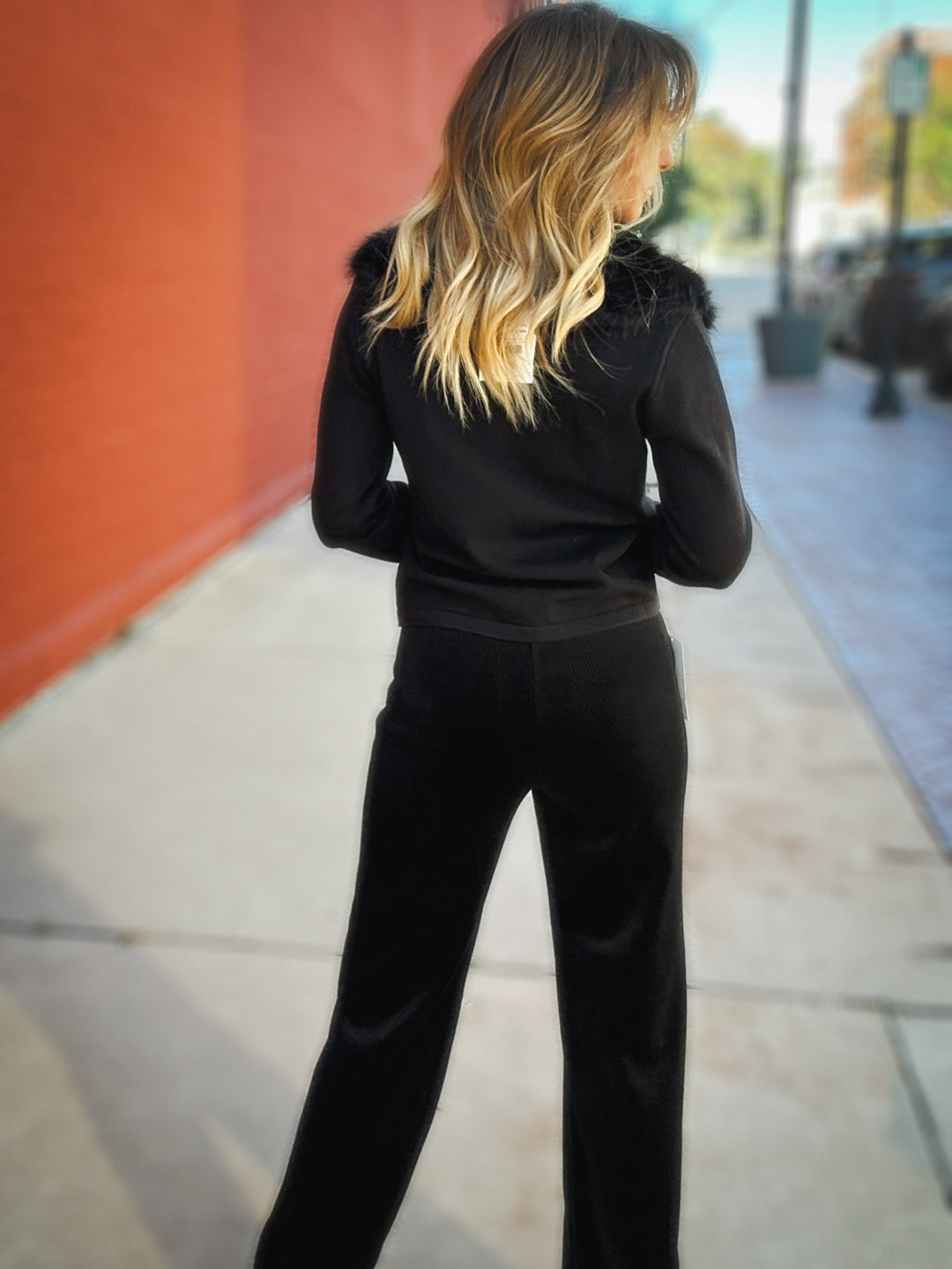 Karen Kane Velvet Crush Wide Leg Pants