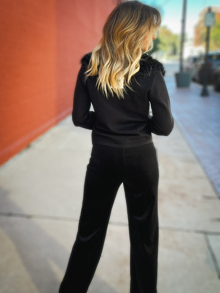 Karen Kane Velvet Crush Wide Leg Pants