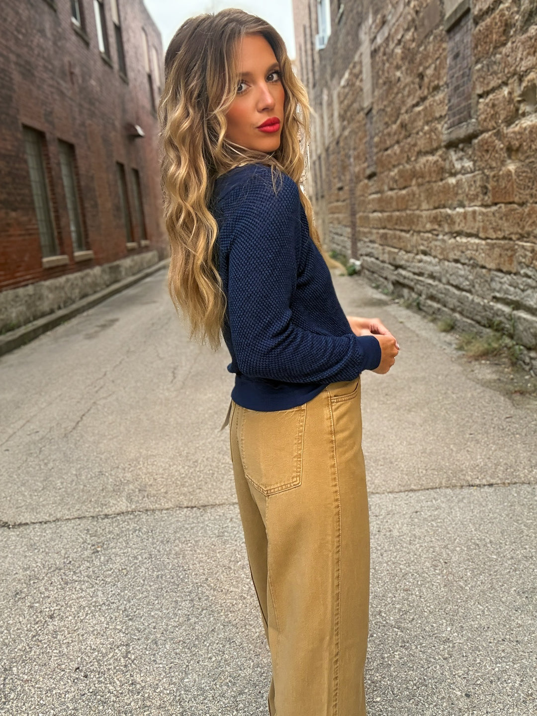 LA Made Carol Off Shoulder Pullover