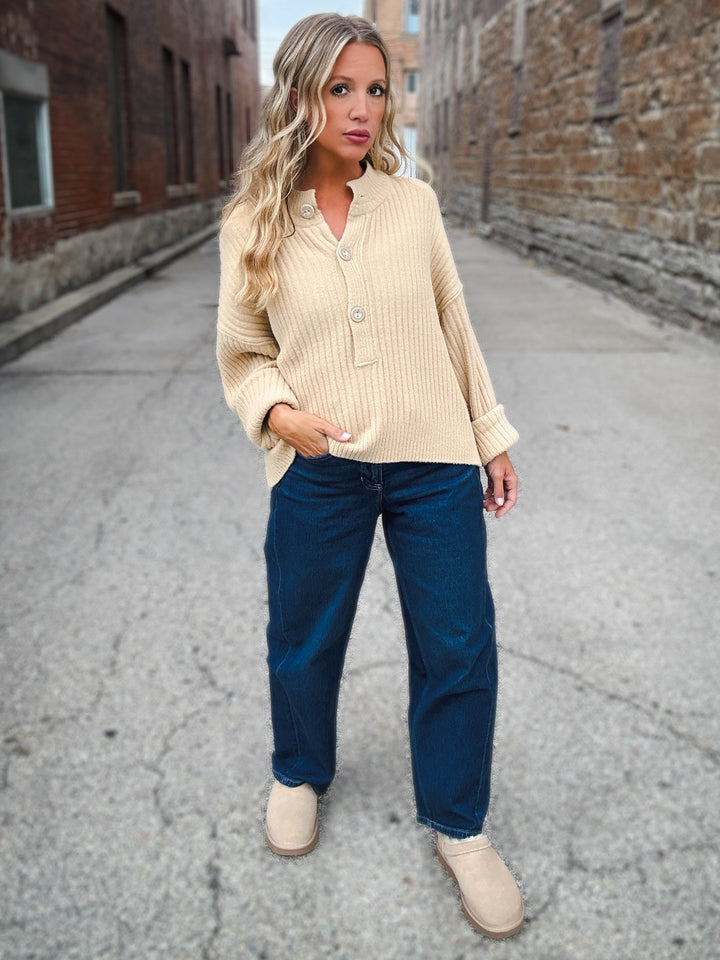 Free People Cocoa Henley