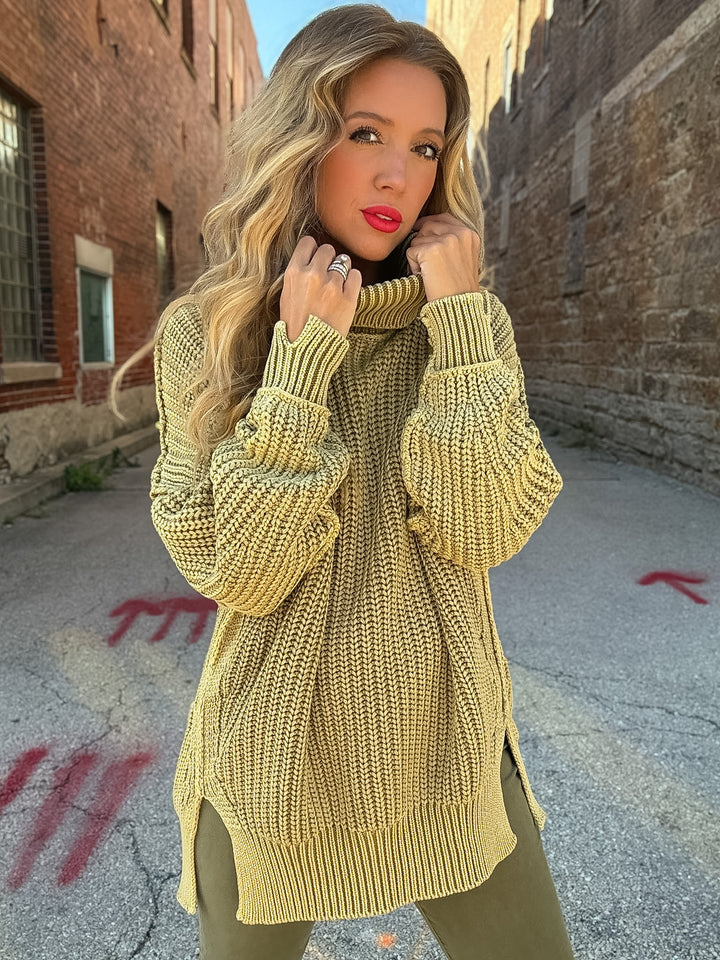 Free People We The Free Worn Thru Turtleneck Sweater