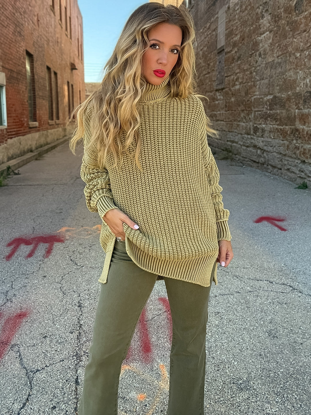 Free People We The Free Worn Thru Turtleneck Sweater