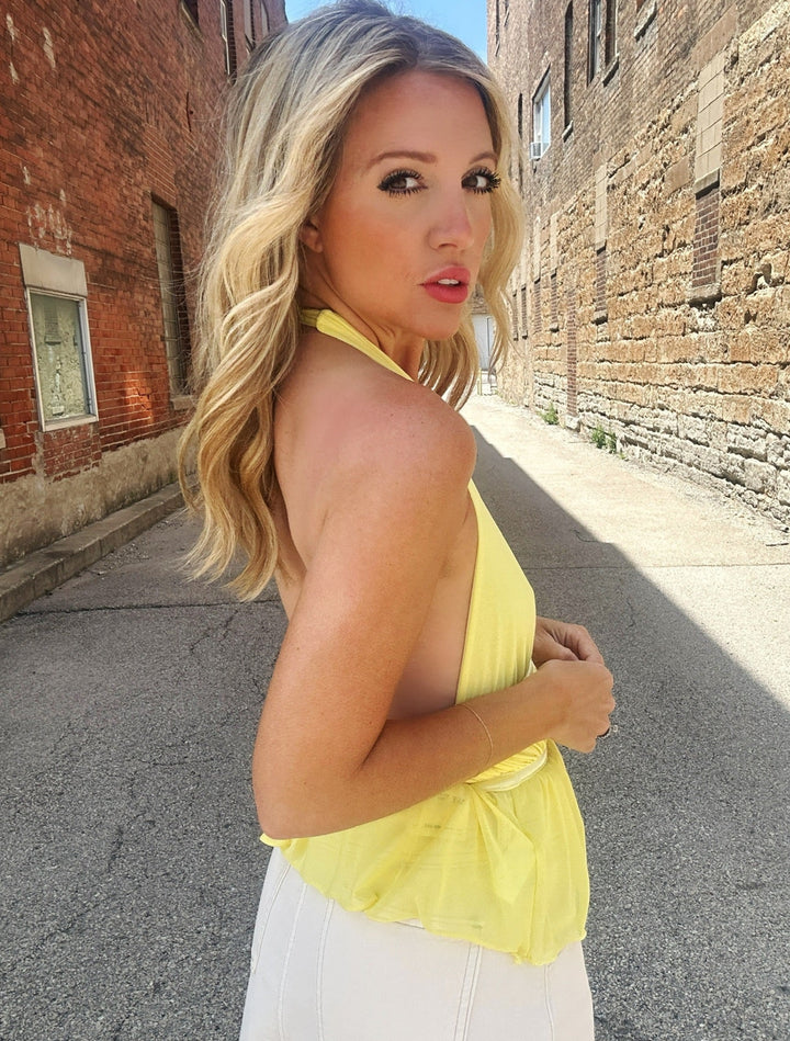 Lemon Drop Peplum Top