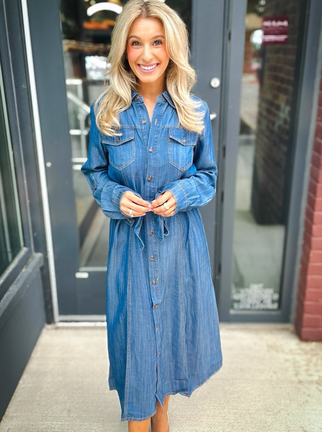 Tribal Denim Darling Midi Dress Tribal Denim Darling Midi Dress