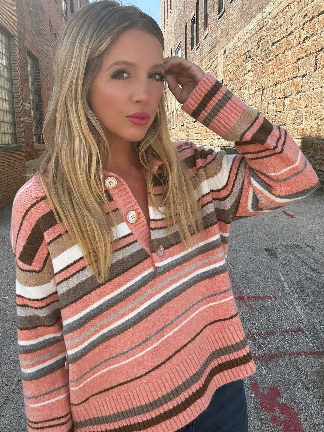 Free People Trading Up Stripe Polo