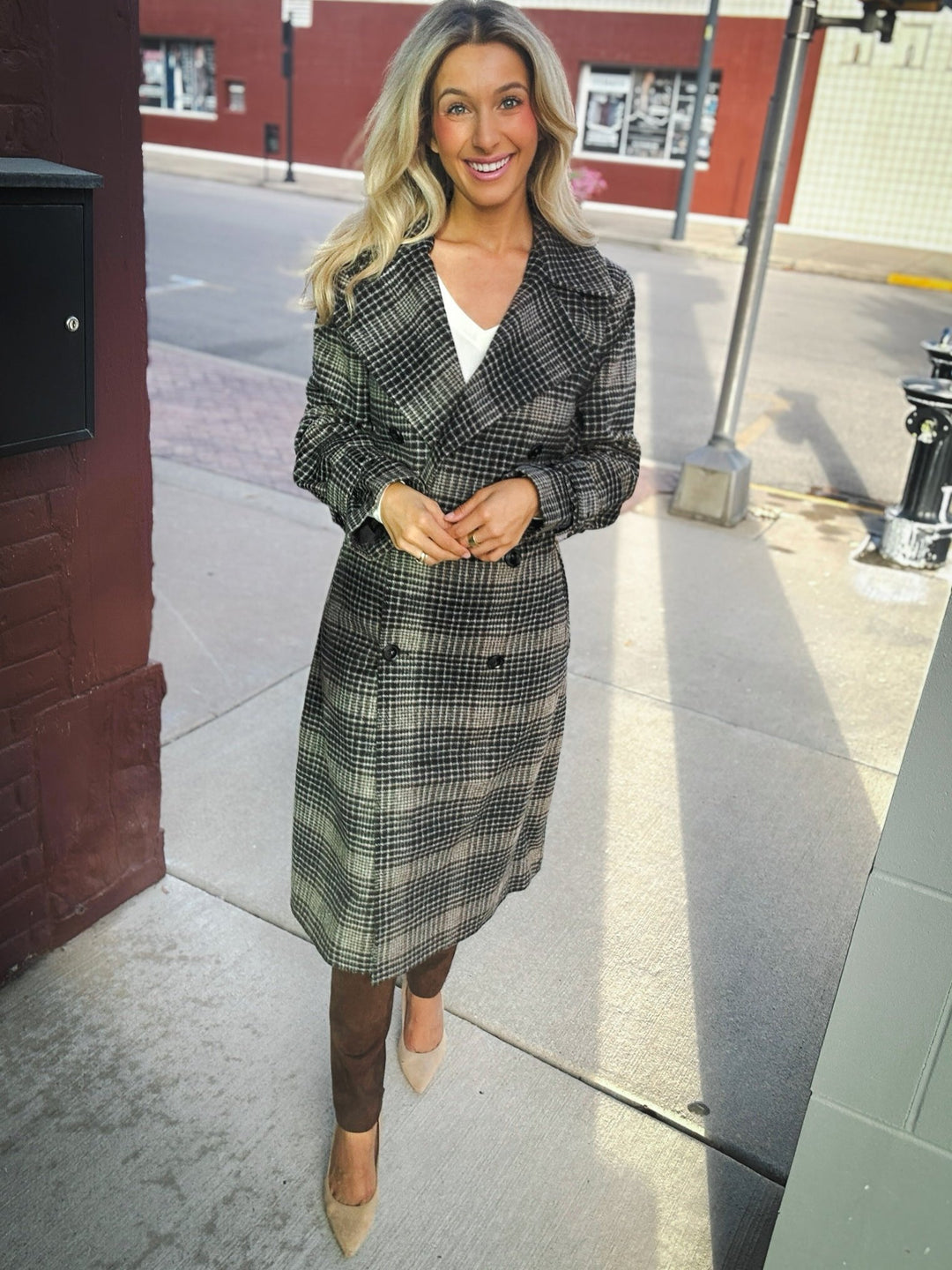 Z Supply Jackie Plaid Trench