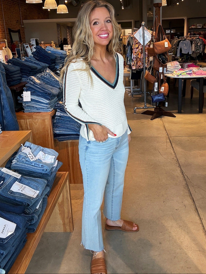 Dear John Jeanne Cropped Bootcut in Misty Cloud