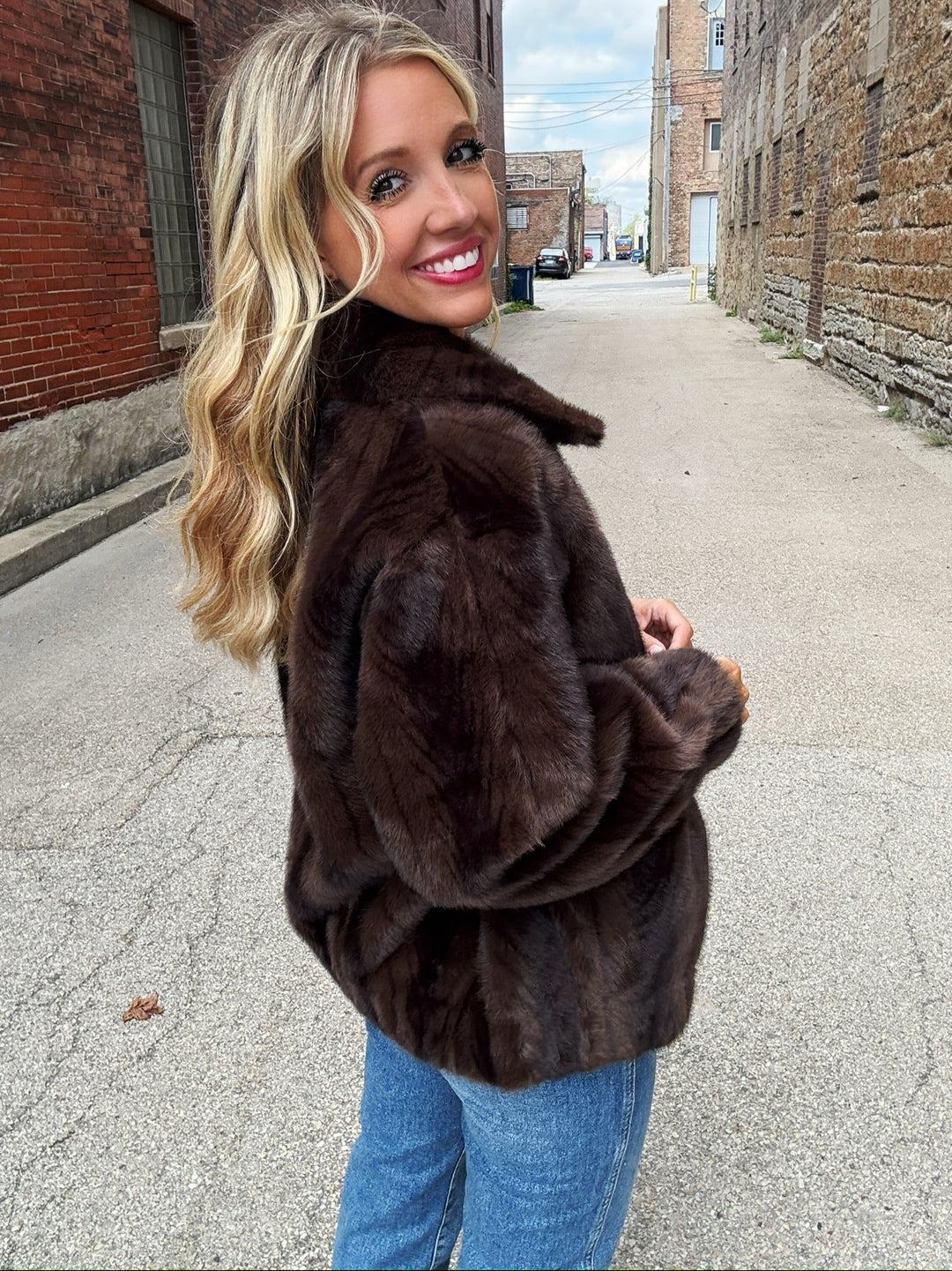 Renuar Cocoa Couture Faux Fur Jacket