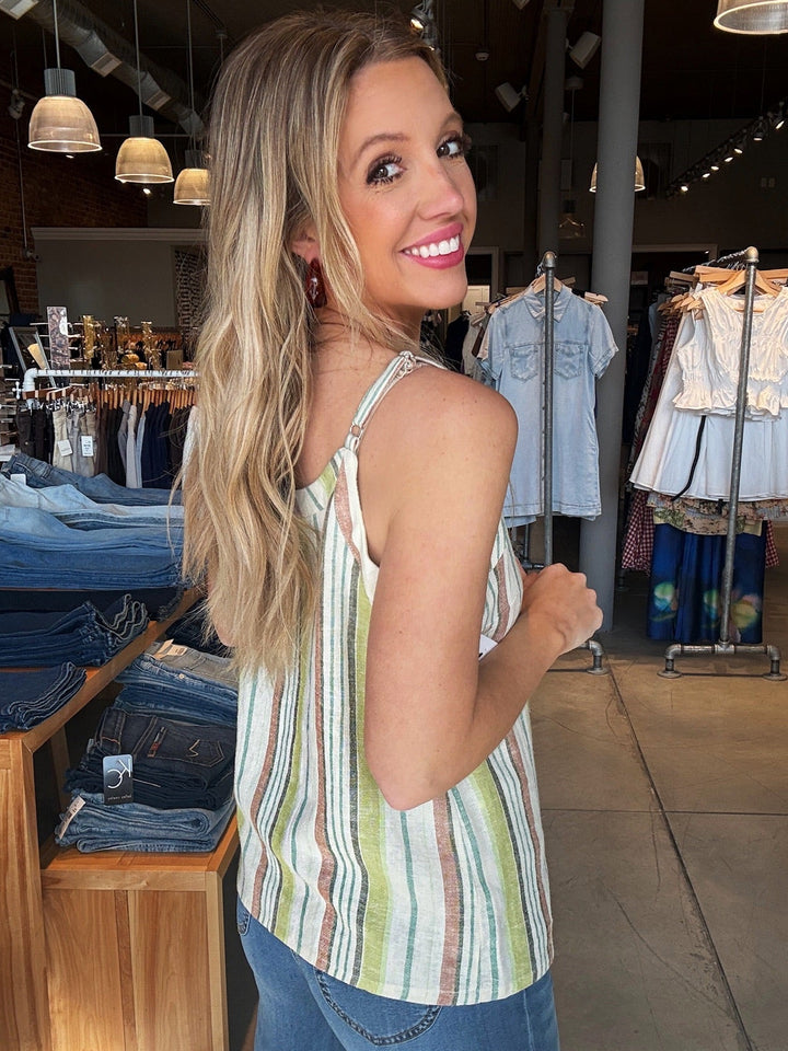 Tribal Artful Lines Woven Cami