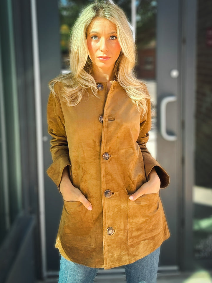 Z Supply Decker Faux Suede Chore Jacket