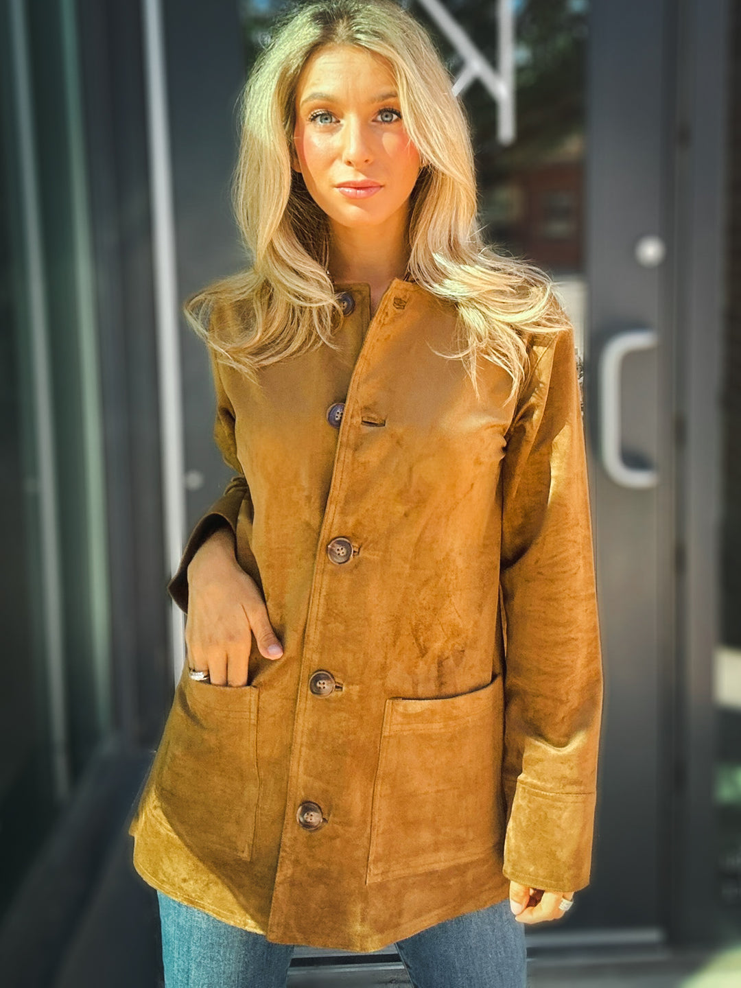 Z Supply Decker Faux Suede Chore Jacket