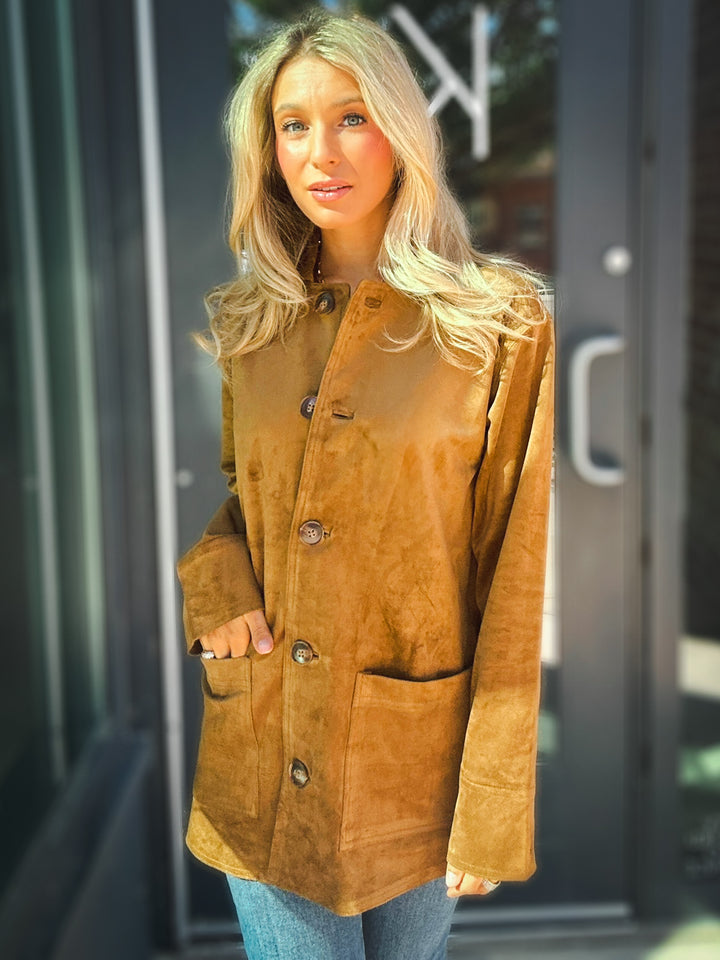 Z Supply Decker Faux Suede Chore Jacket