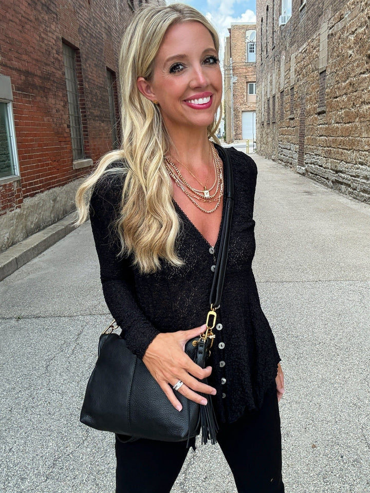 Free People Janey Lace Top