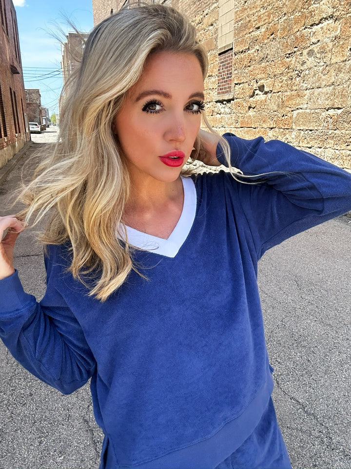 Z Supply Marx V-Neck Terry Sweatshirt