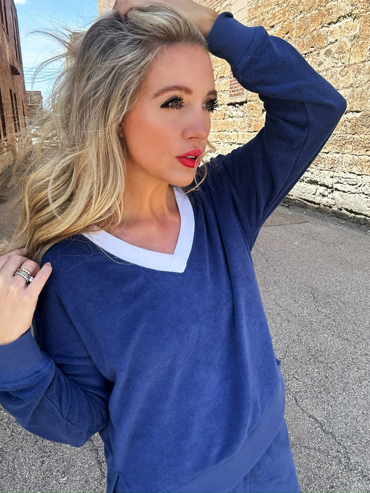 Z Supply Marx V-Neck Terry Sweatshirt