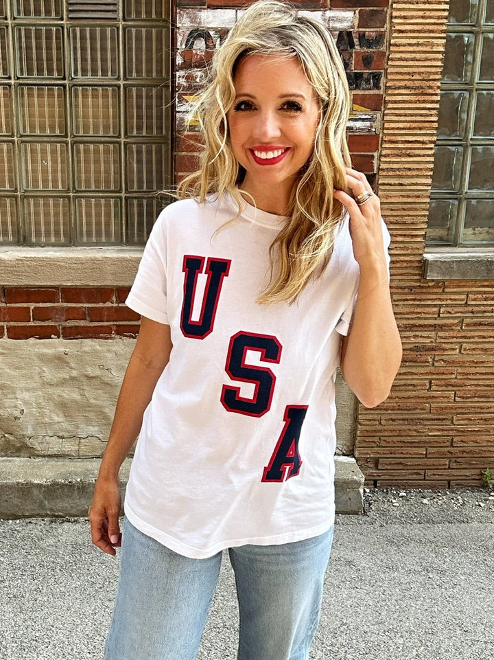 Self Contrast Cherie USA T-Shirt