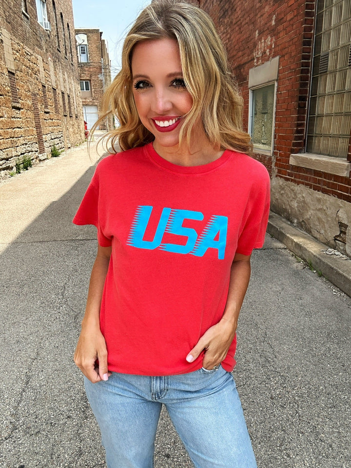 Self Contrast Cherie USA T-Shirt