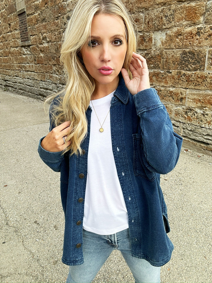 Z Supply All Day Knit Denim Jacket