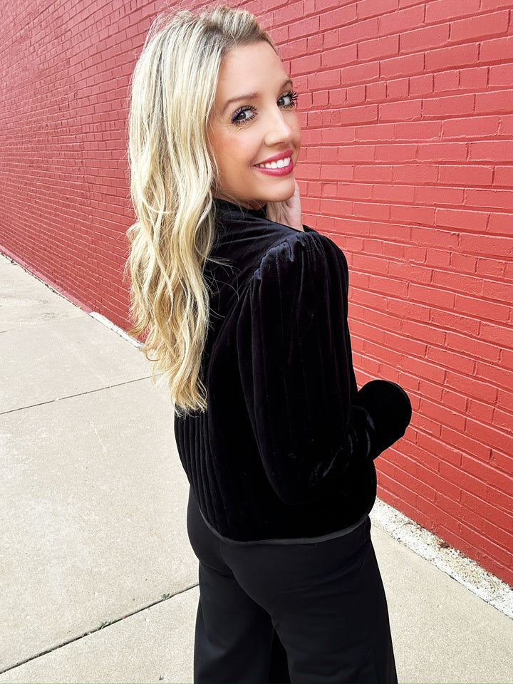 Sanctuary Softest Touch Quilted Velvet Blazer