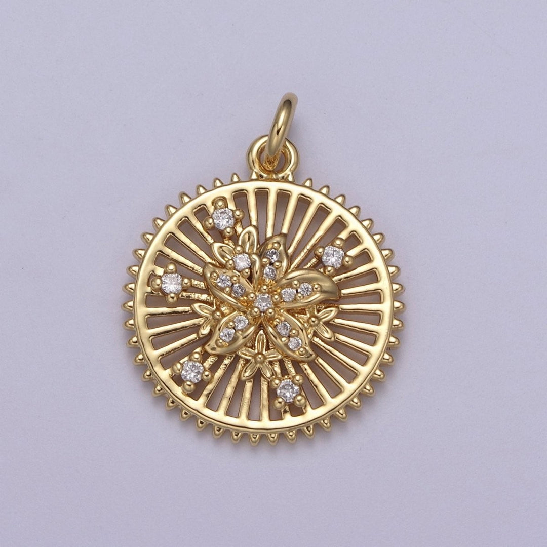 Floral Medallion Charm