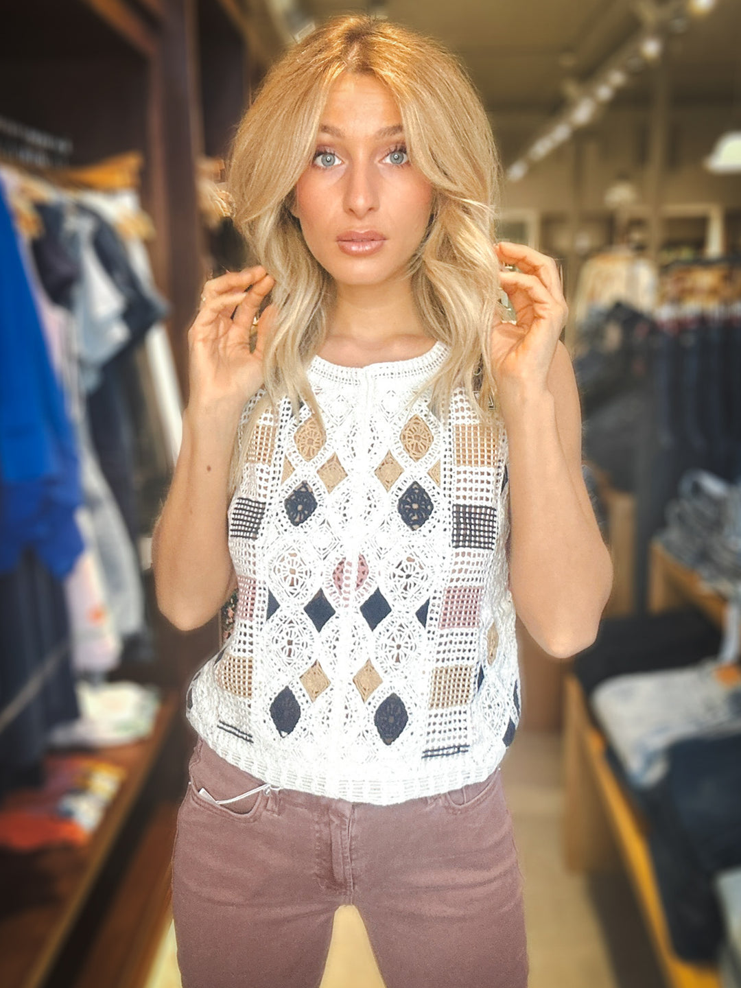 Charlie B Crochet Keeper Tank