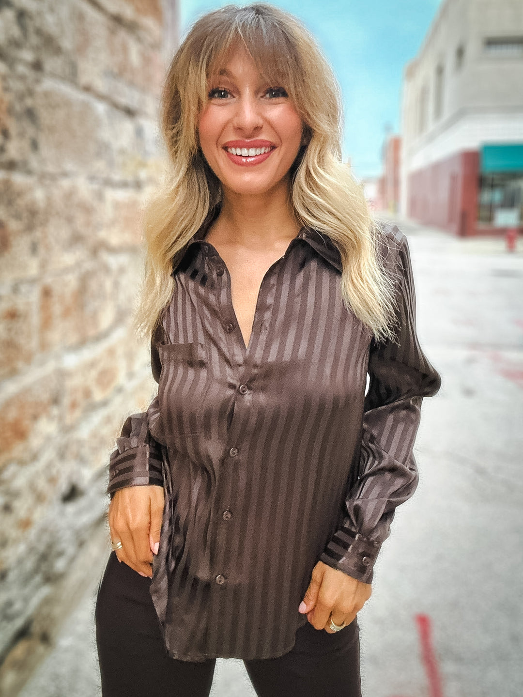 Renuar Mocha Moment Blouse