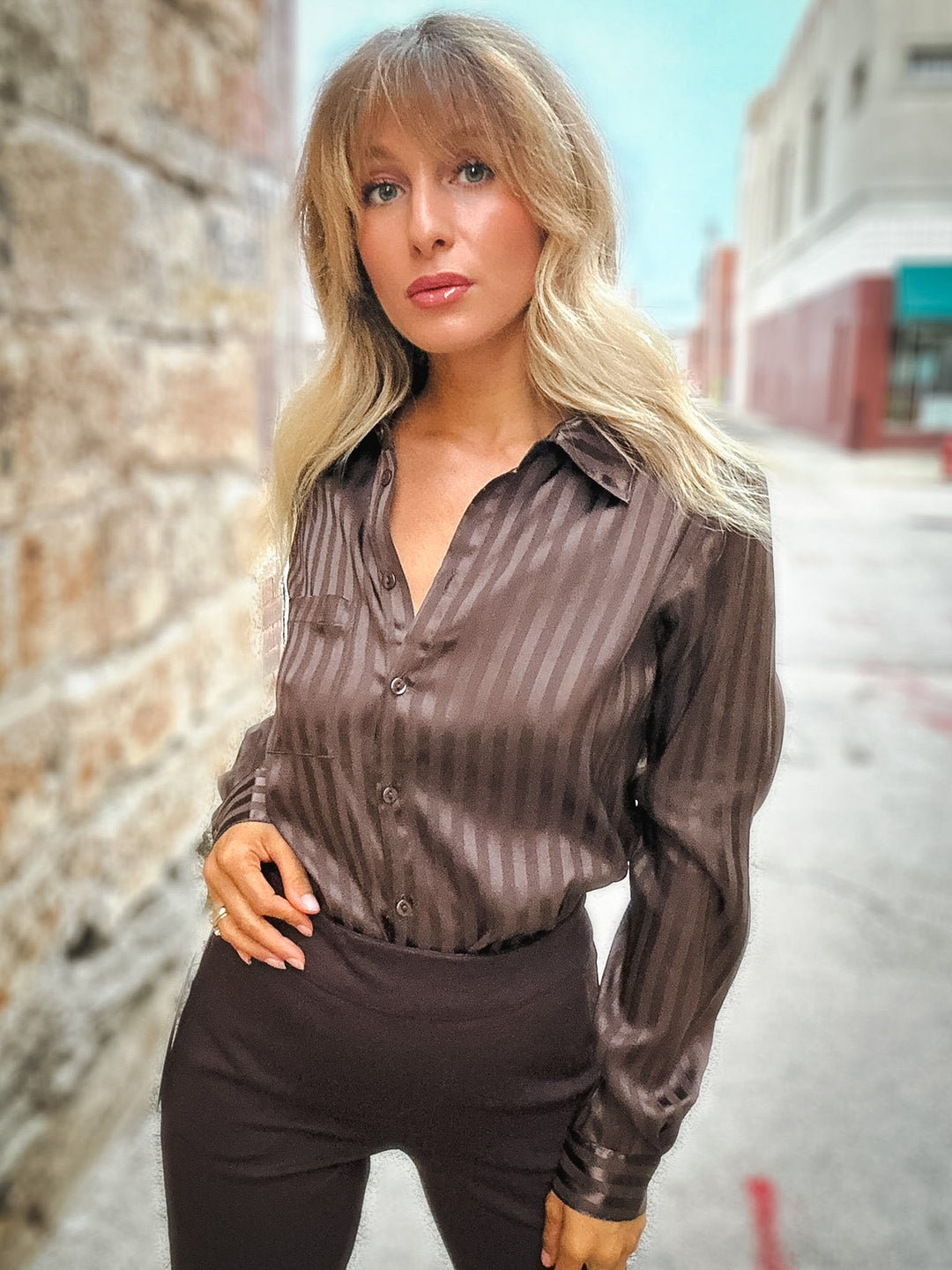 Renuar Mocha Moment Blouse