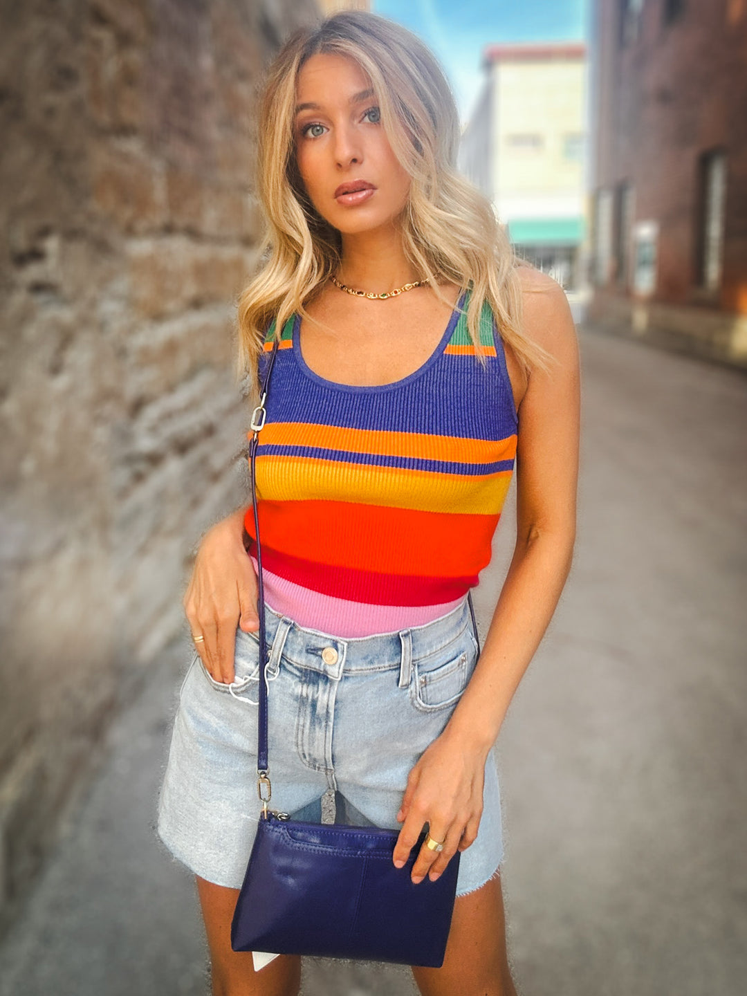 Tribal Coastal Line U-Neck Tank