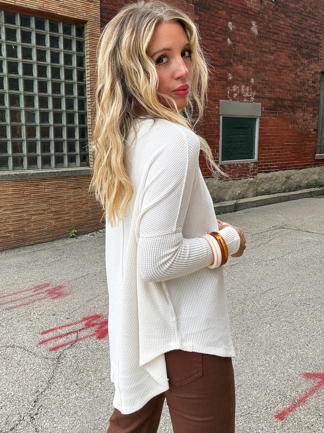 Free People Latte Blues Solid Thermal
