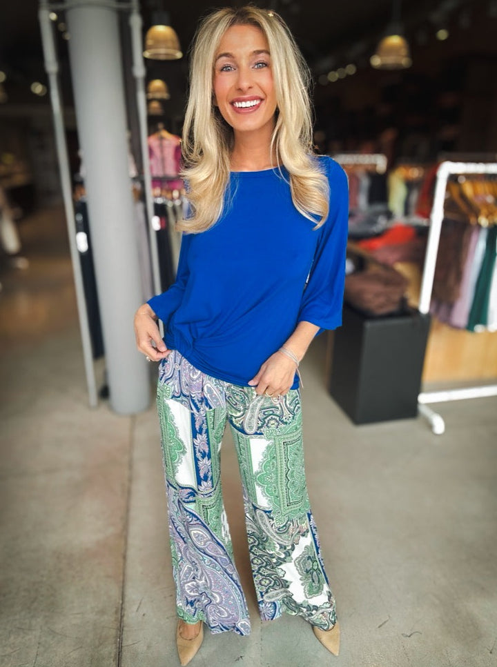 Karen Kane Paisley Dreams Wide Leng Pants