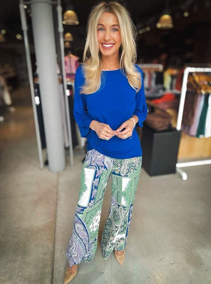 Karen Kane Paisley Dreams Wide Leng Pants