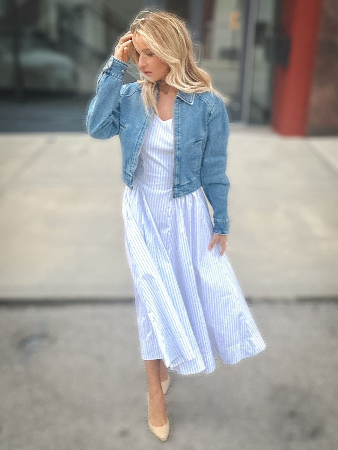 Bishop + Young Taylor Poplin Stripe Dress