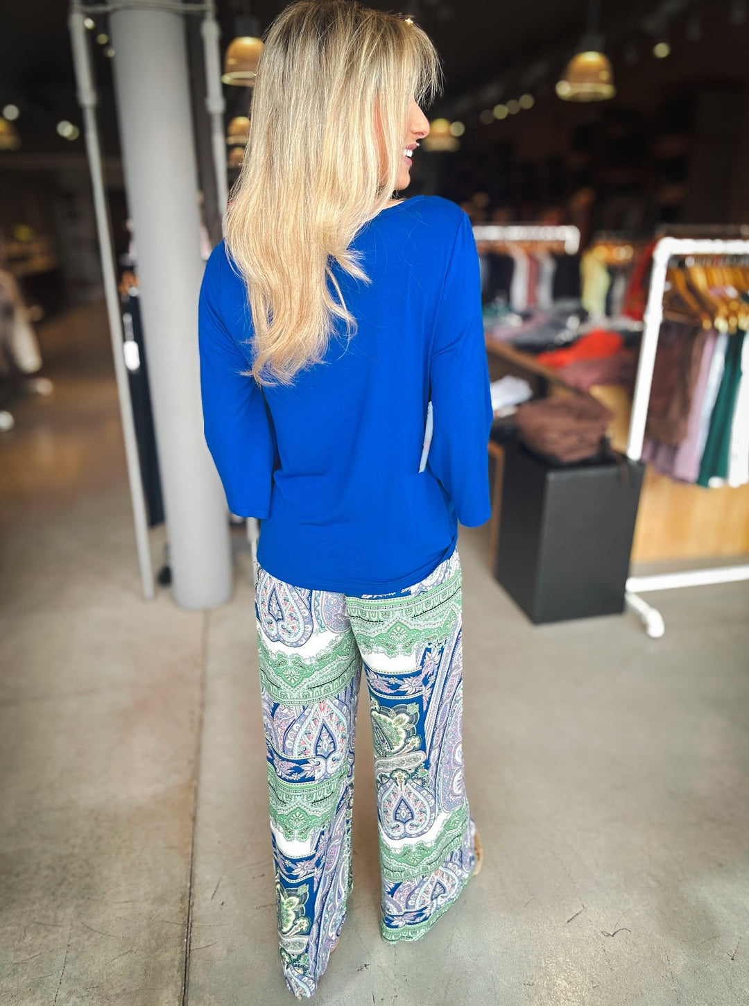Karen Kane Paisley Dreams Wide Leng Pants
