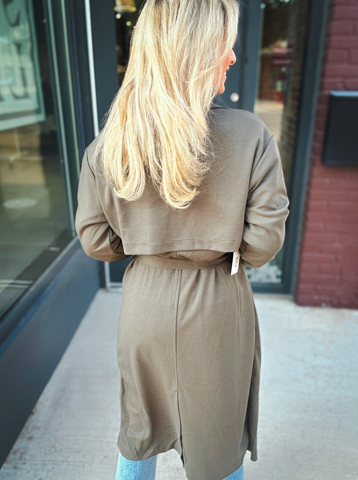 Dex Chicly Endearing Knit Trench