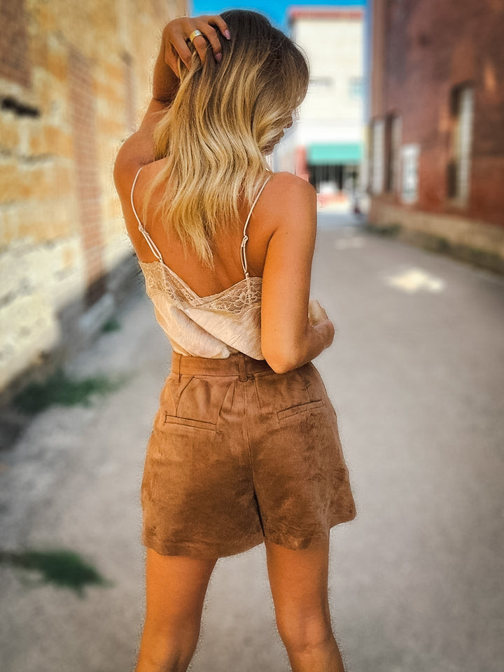 Z Supply Ivory Suede Short