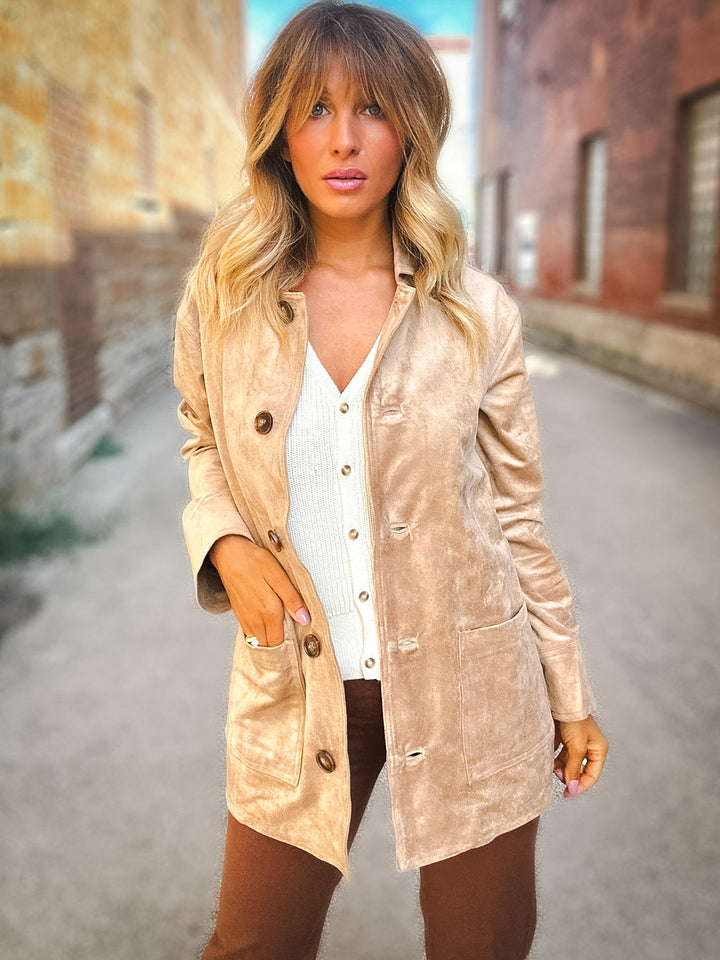 Z Supply Decker Suede Chore Coat