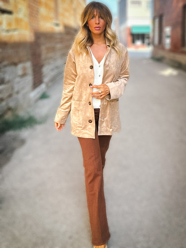 Z Supply Decker Suede Chore Coat