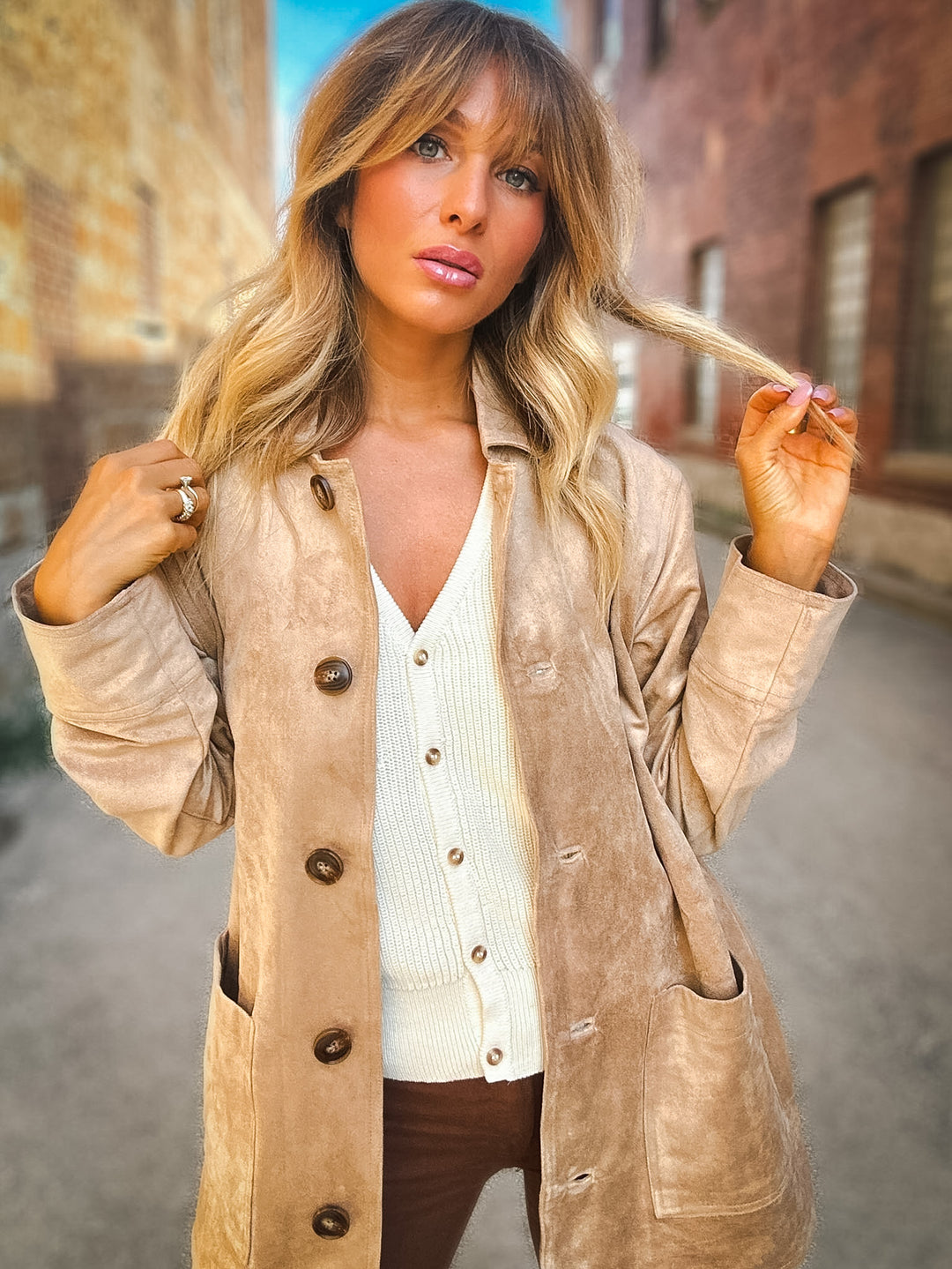 Z Supply Decker Suede Chore Coat