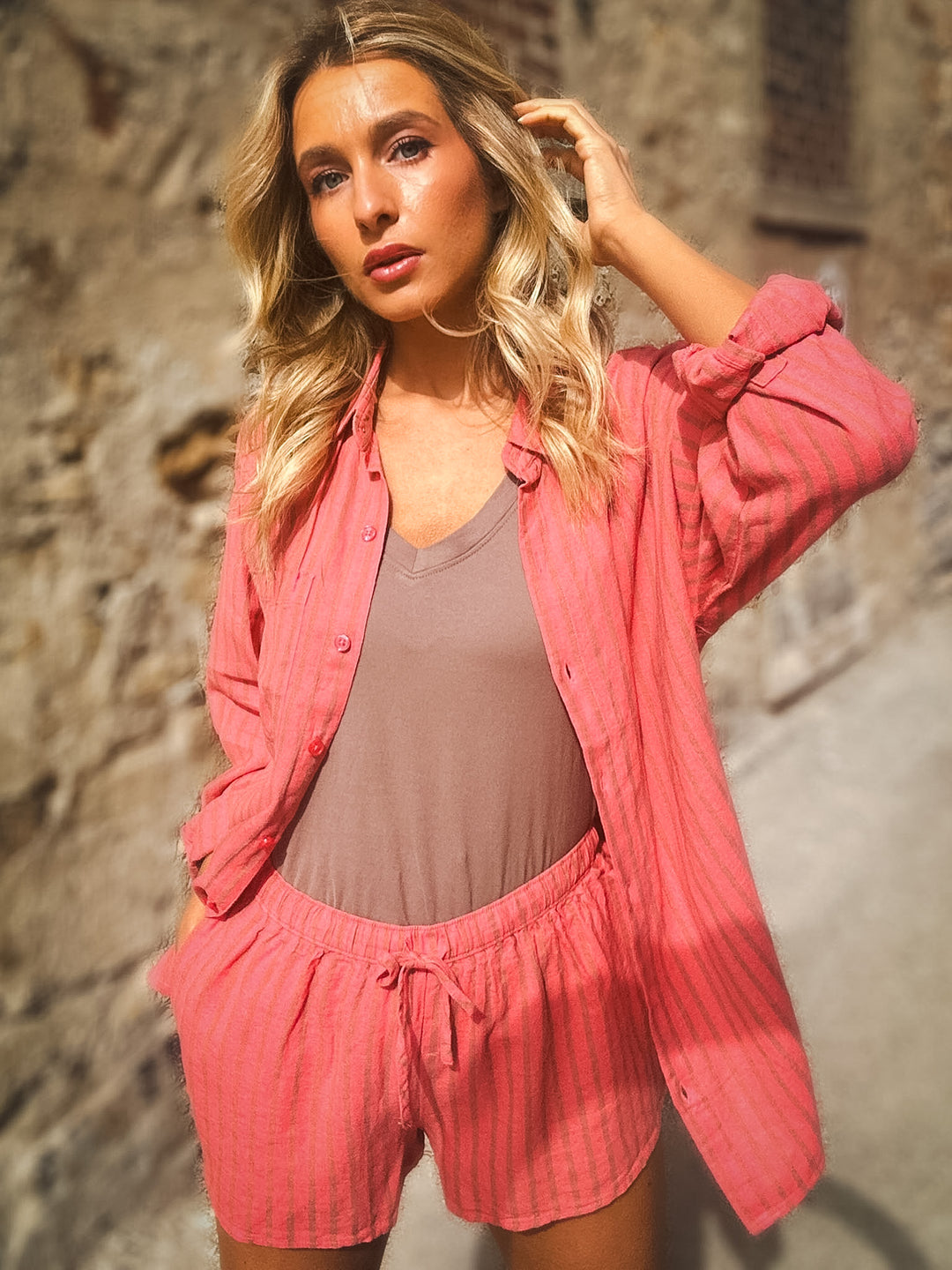 Z Supply The Perfect Linen Striped Short