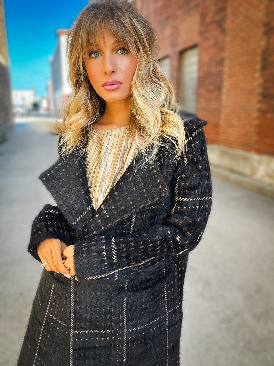 Sage the Label Marceau Houndstooth Coat