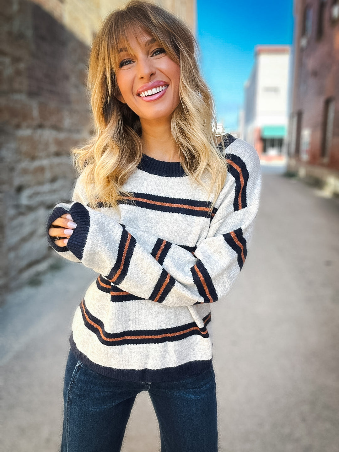Sage the Label Tiber Stripe Sweater